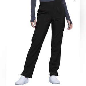 *SET OF 2 Black Cherokee Petite Length Scrub Pants sz sm; 1 Jogger and 1 Cargo